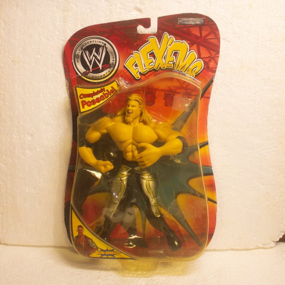 Vintage 2002 WWE Flex'ems Chris Jericho Wrestling Figure by Jakks Pacific